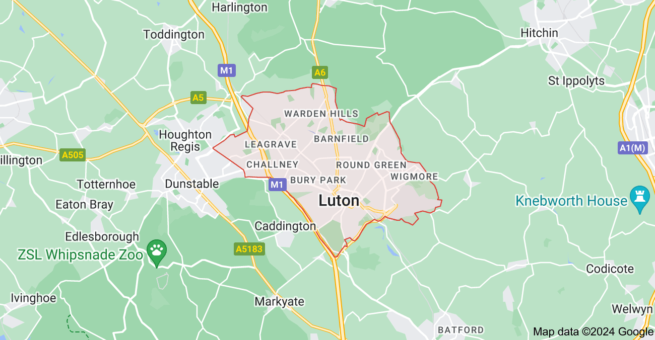 Locksmith Luton Map